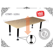 Table réglable en hauteur manuelle avec pieds à vis bureau et table réglable 4 pieds avec vis